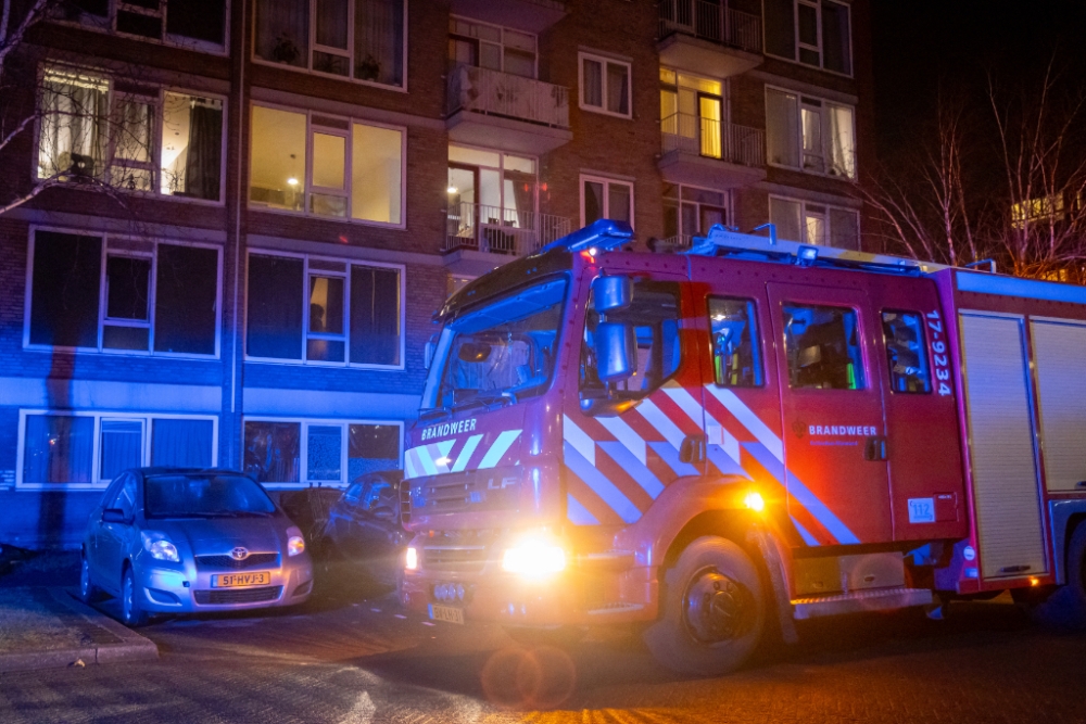 Wasmachine in brand in Groenoord