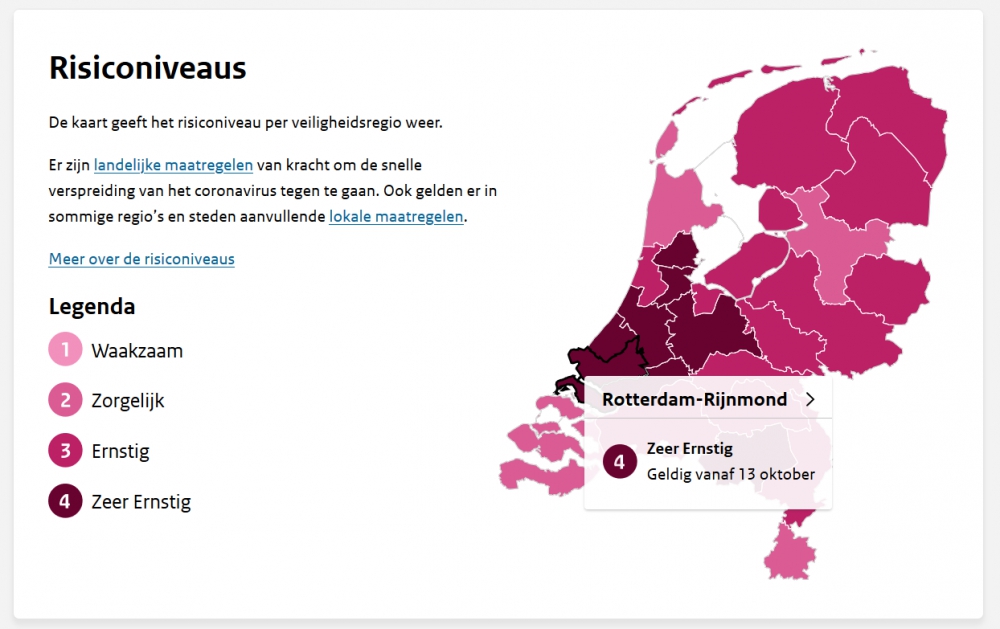 Onze regio nu op 'zeer ernstig'