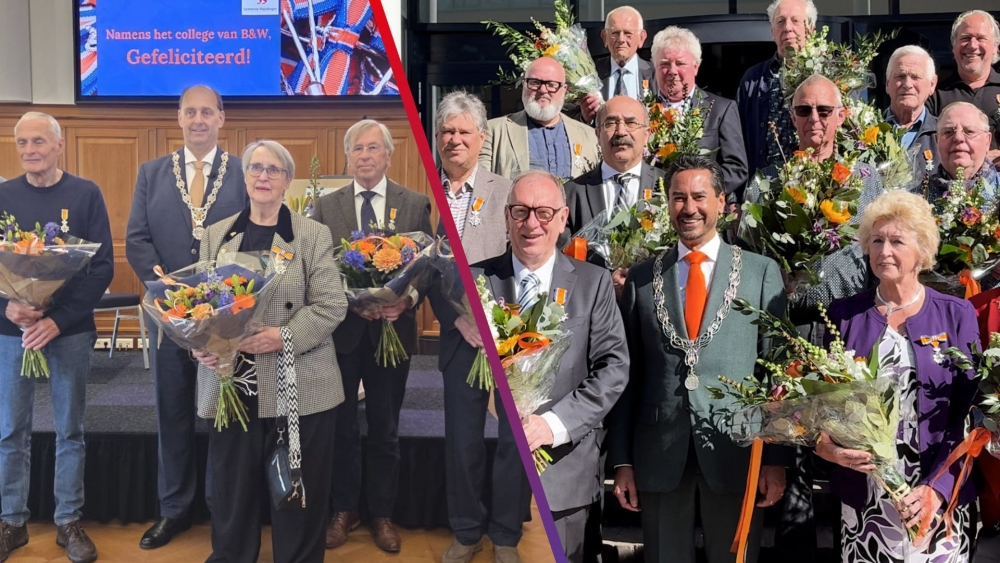 17 Schiedammers en 6 Vlaardingers ontvangen een lintje: 'Waardering doet goed'