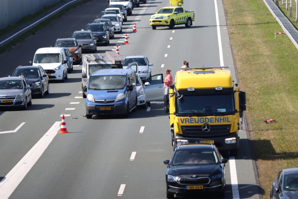 Ongeluk op de A4, vlak bij de Ketheltunnel