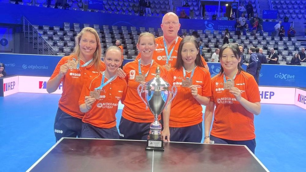Brons op het EK Tafeltennis en WK-ticket voor Britt Eerland en teamgenoten