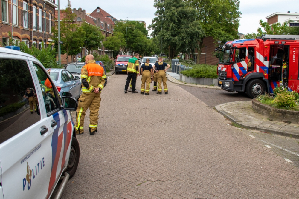 Hulpdiensten rukken uit voor 'brandbare' lucht in Schiedam