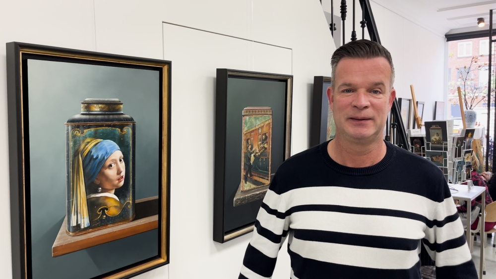 Vlaardingse kunstenaar schittert met blikvanger van Meisje met de Parel in Mauritshuis