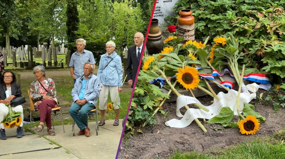 Slachtoffers Nederlands-Indië herdacht met bloemen op begraafplaats Emaus