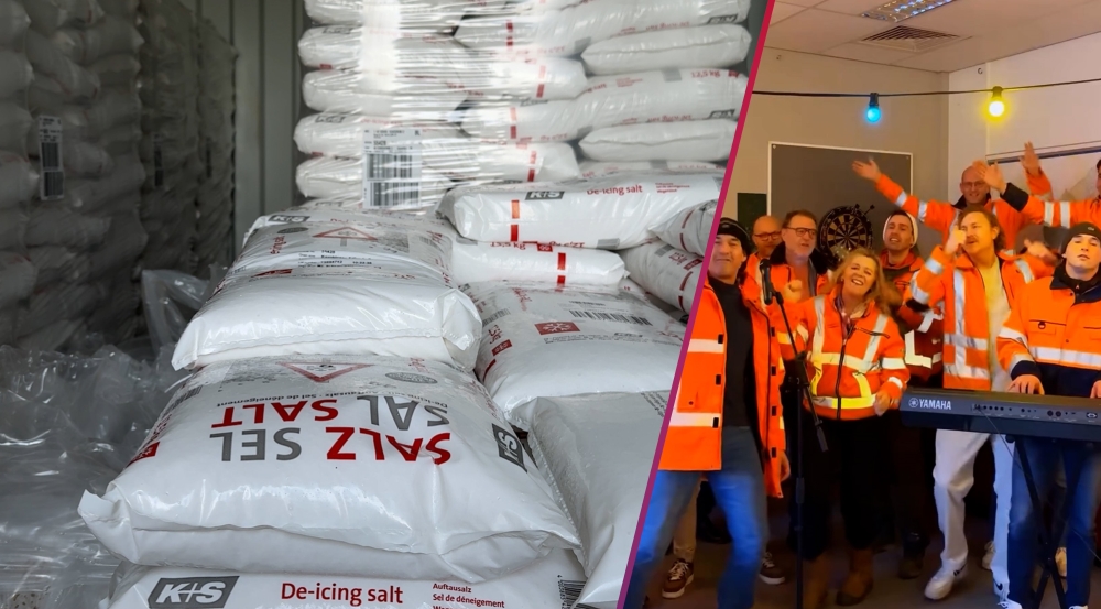 Zoutstrooiers van Vlaardingen maken feestnummer: 'Zout zelluf lekker op!'