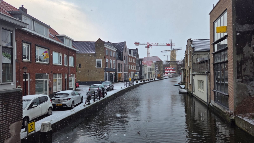 Witte winterochtend in Vlaardingen en Schiedam