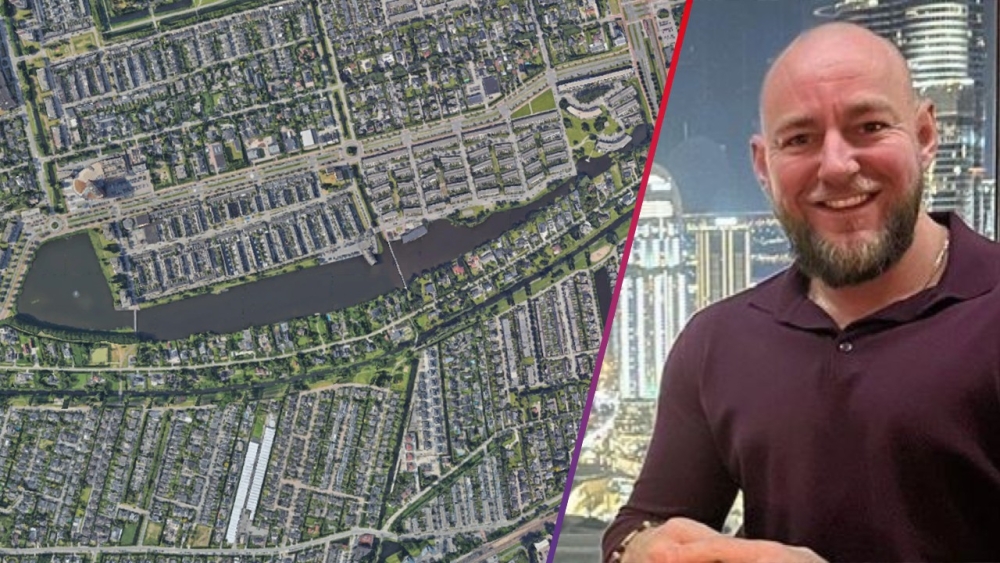 Links: de Ringvaartplas waar de politie zoekt naar het moordwapen, Rechts: Marco Ebben