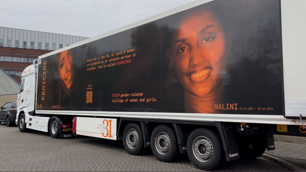 Vrachtwagenbioscoop met film over femicide te zien op het Stadserf