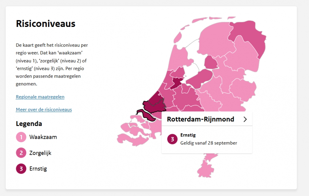 Onze regio opgeschaald naar 'ernstig'
