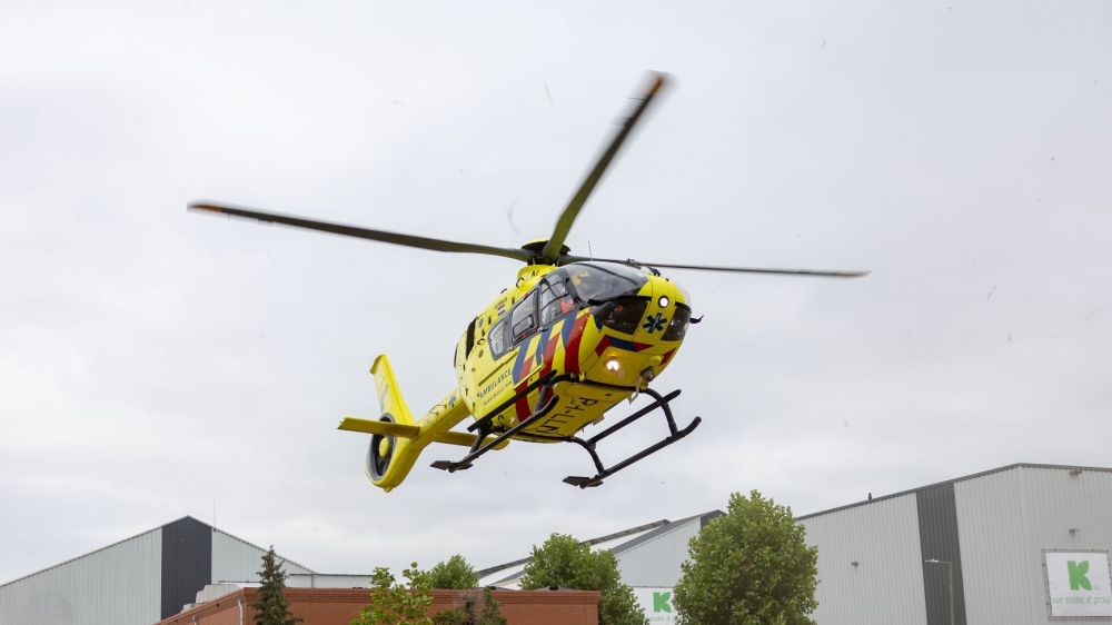 Een traumahelikopter kwam ter plaatse