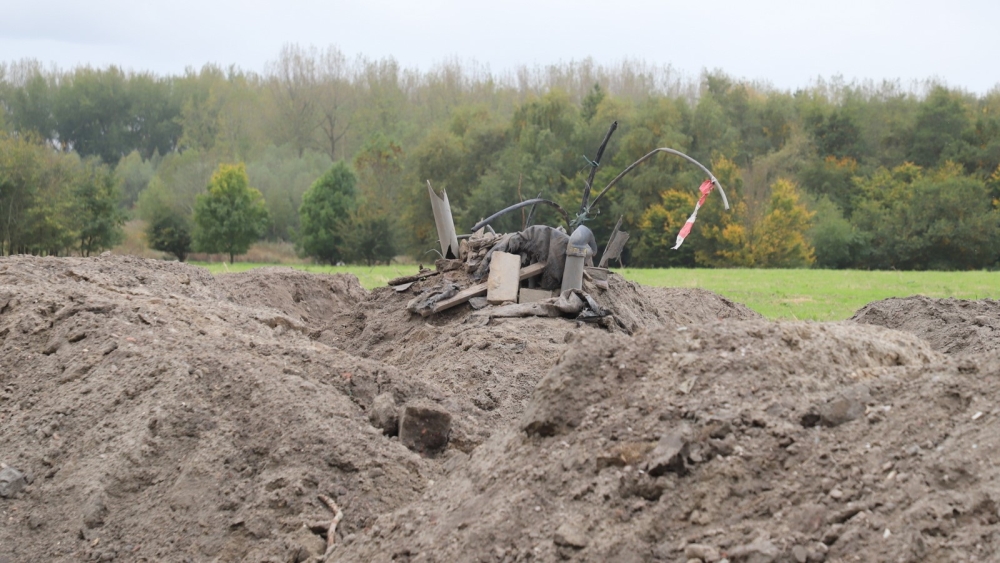 De grond die is gestort in de Broekpolder