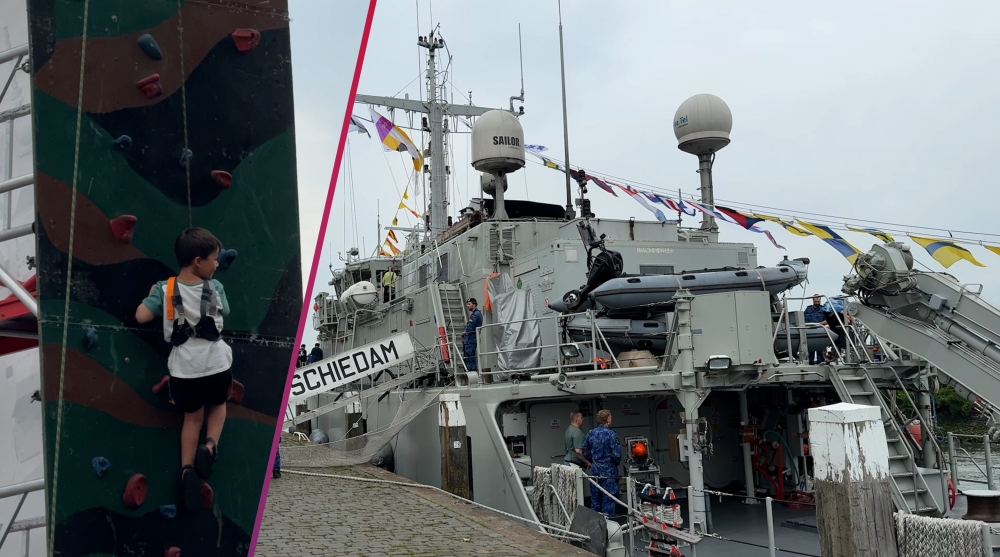 Marineschip en klimtoren aan Schiedamse Maasboulevard: ‘Mensen zijn verbluft’