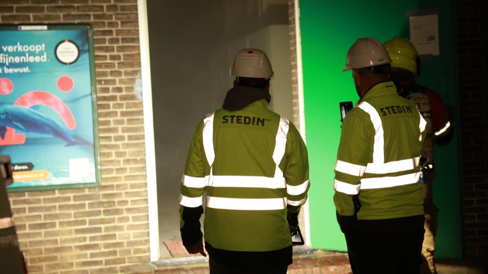 Stedin tijdens de stroomstoring in Schiedam