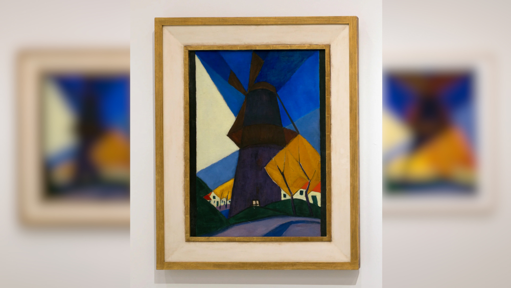 Stedelijk Museum voegt abstract schilderij van Schiedamse molen toe aan collectie