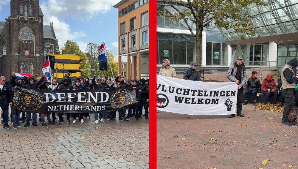 Zo verliep het azc-protest in Schiedam
