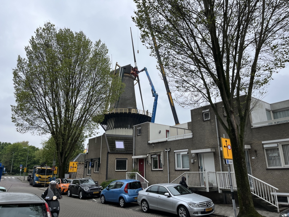 Scheurtjes in roeden van molen De Drie Koornbloemen, al na zeven jaar vervangen