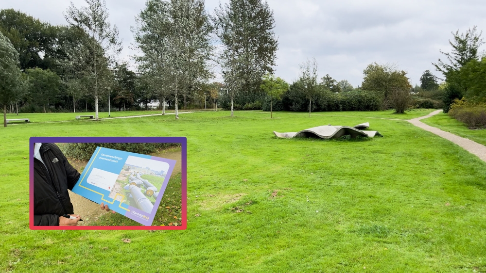 Aannemer warmtenet 'zegt sorry' en geeft bewoners speeltuin en sporttoestellen
