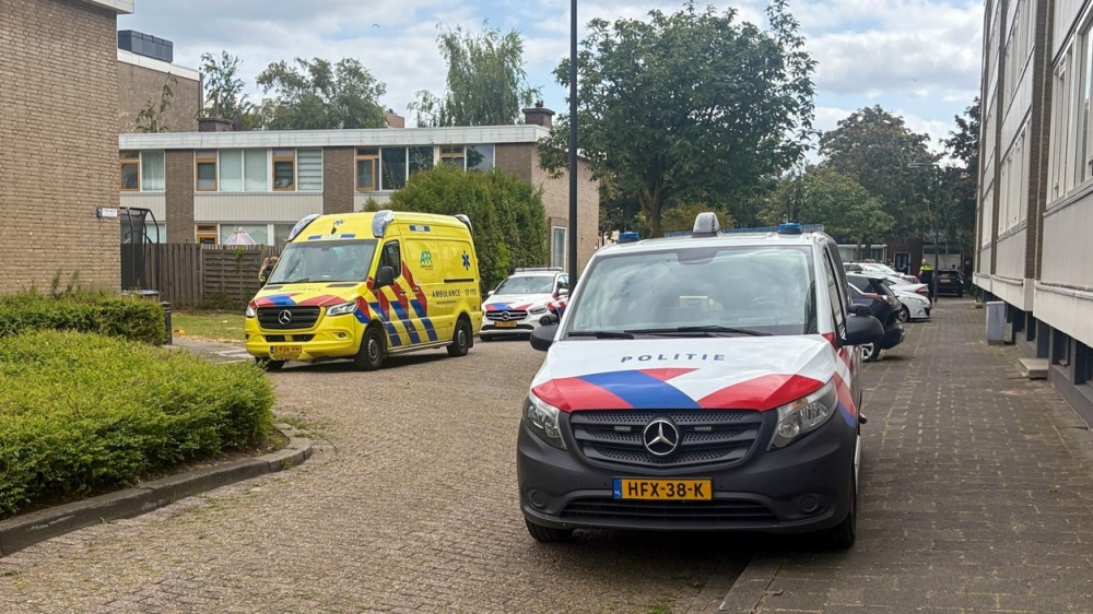 Jong kindje uit raam gevallen, val gebroken door een zonnescherm