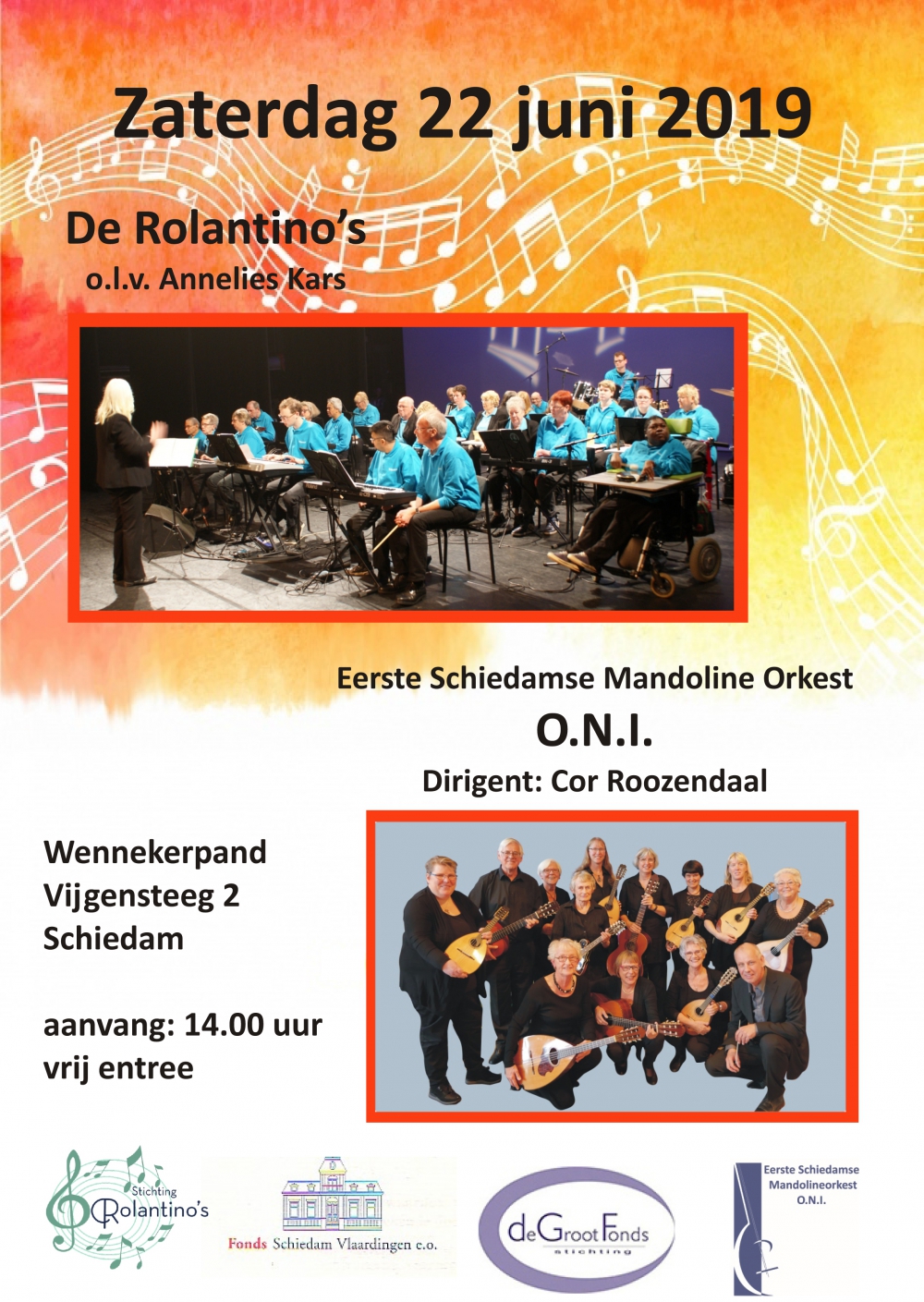 Rolantino's treden samen op met Eerste Schiedamse Mandoline Orkest