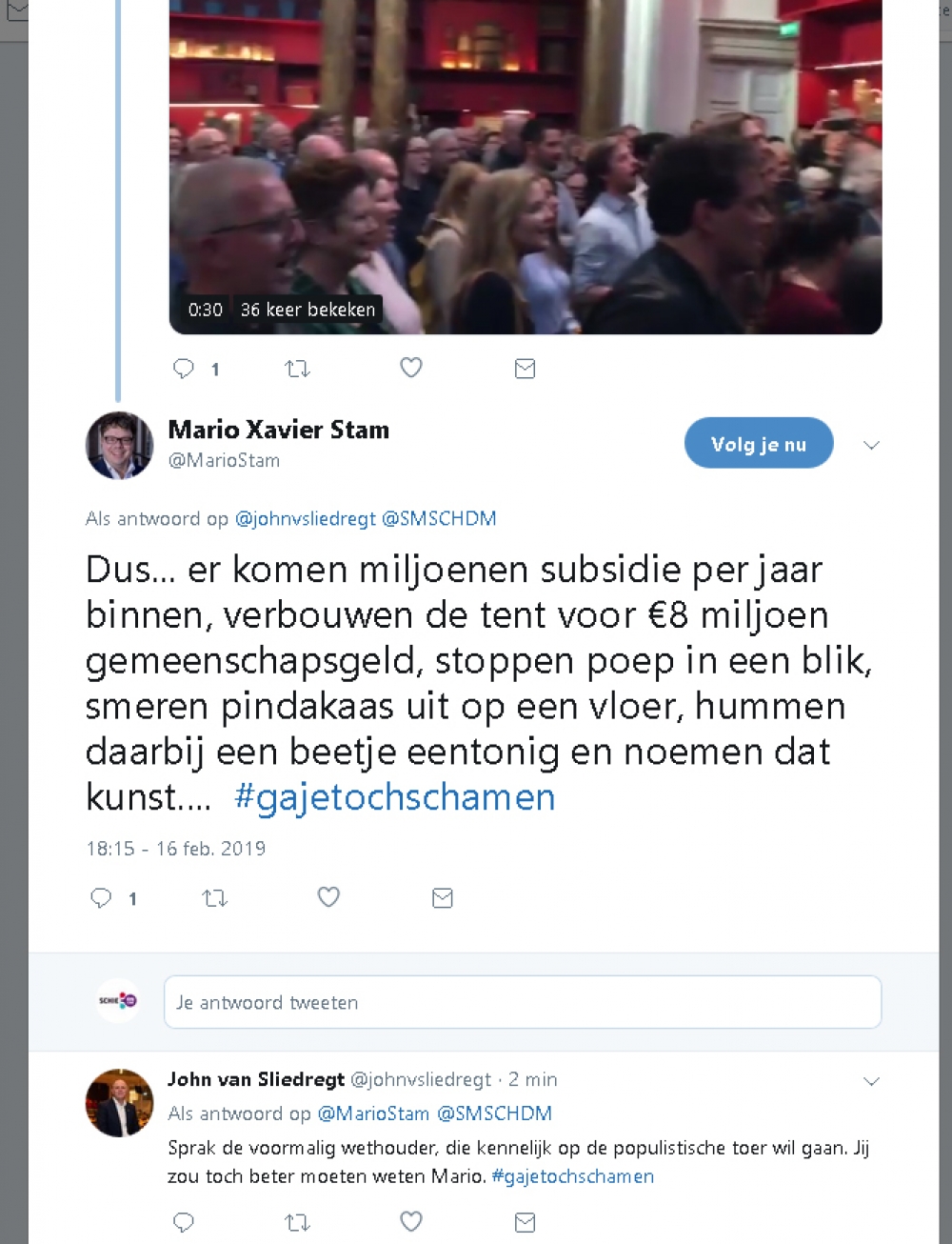 Voormalig wethouder uit kritiek op kunst in Stedelijk 'gajetochschamen'