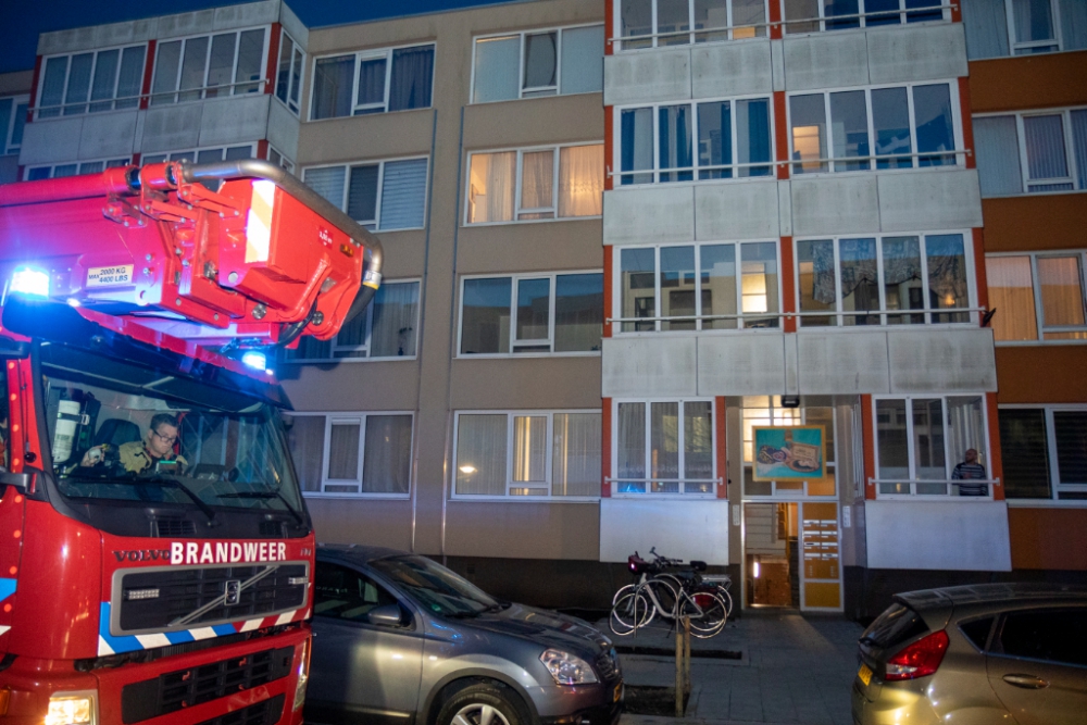 Kleine brand in de keuken in flatwoning Schaperlaan