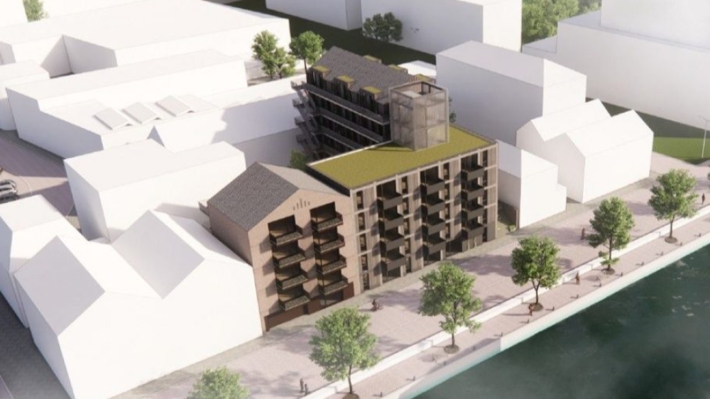 38 woningen op plek van voormalig pakhuis De Tweeling in Rivierzone