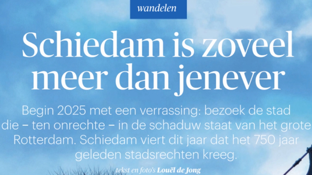 Dagblad Trouw ontdekt dat Schiedam meer is dan jenever