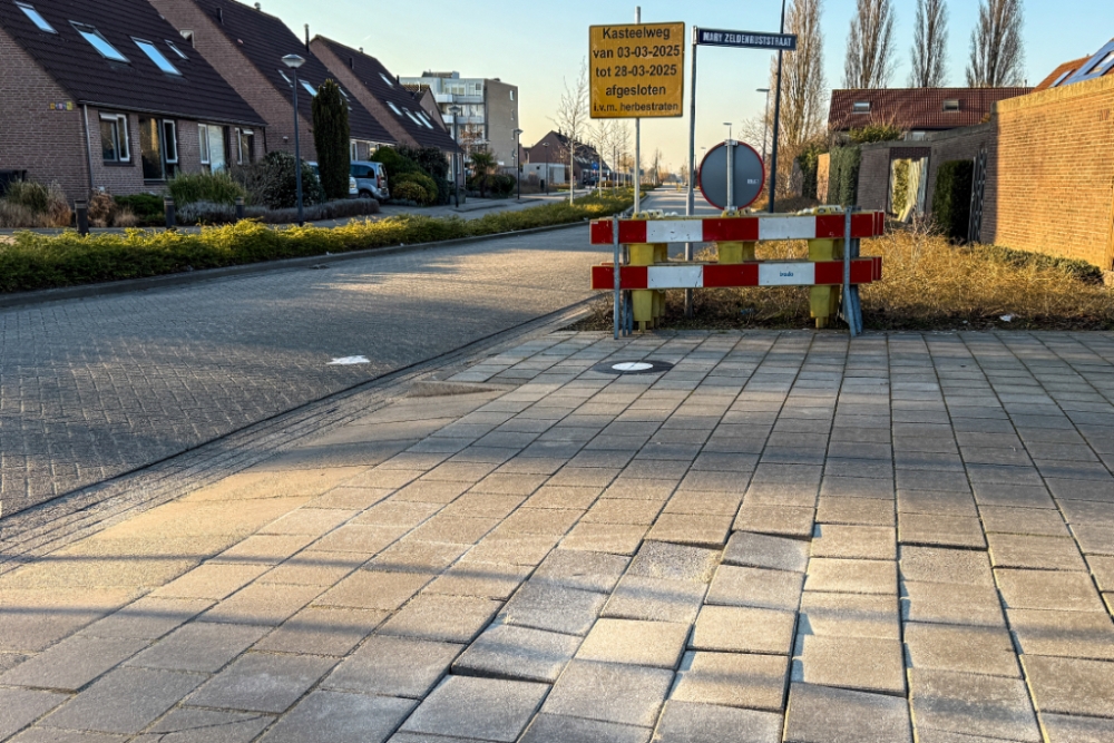 Kasteelweg in Schiedam bijna een maand lang afgesloten