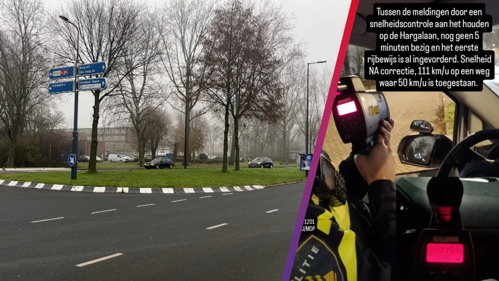 Automobilist rijdt 111 km/u op de Hargalaan waar je 50 mag en dat gebeurt vaker