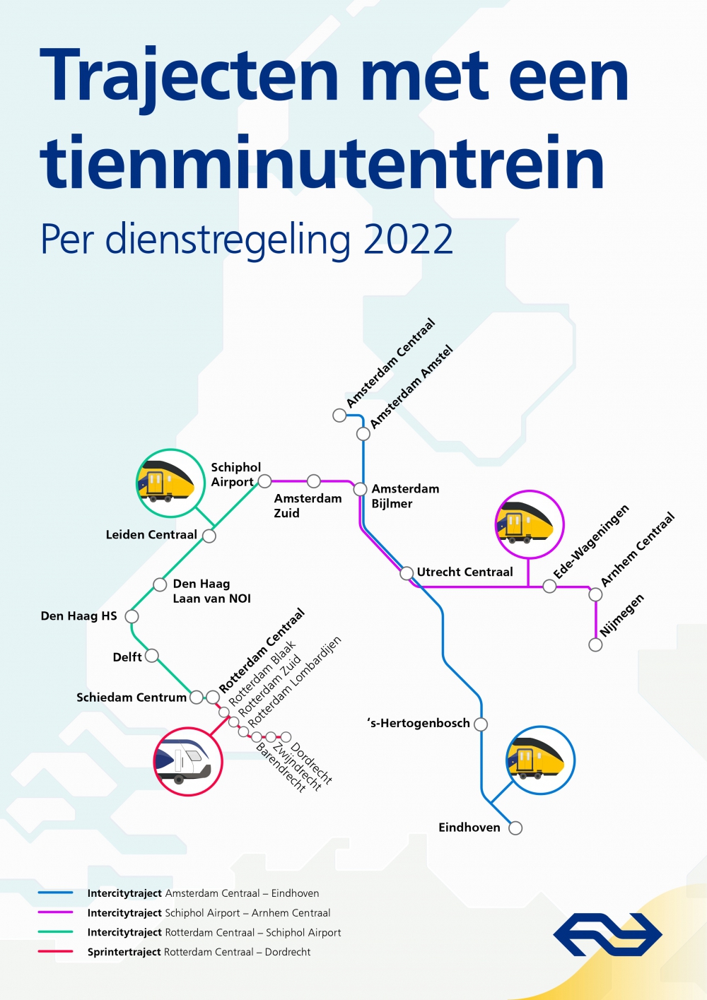 Tienminutentrein in Schiedam door nieuwe dienstregeling van NS