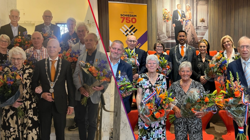 Koninklijke onderscheiding voor zeventien vrijwilligers uit Schiedam en Vlaardingen