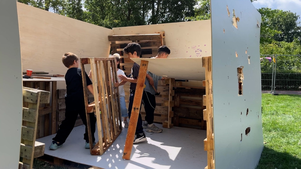 Komende maand kunnen kinderen timmeren in het Beatrixpark